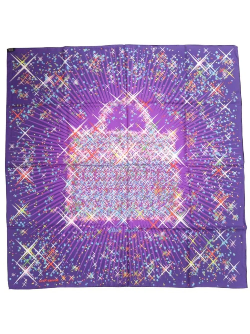 Hermes Carre 90 Magic Kelly Silk Purple Scarf